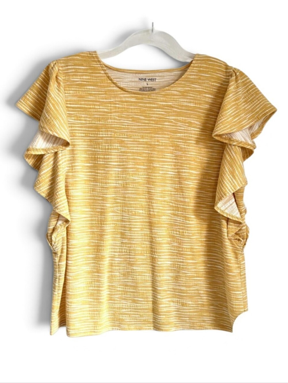 Nine West Flutter Sleeve Top